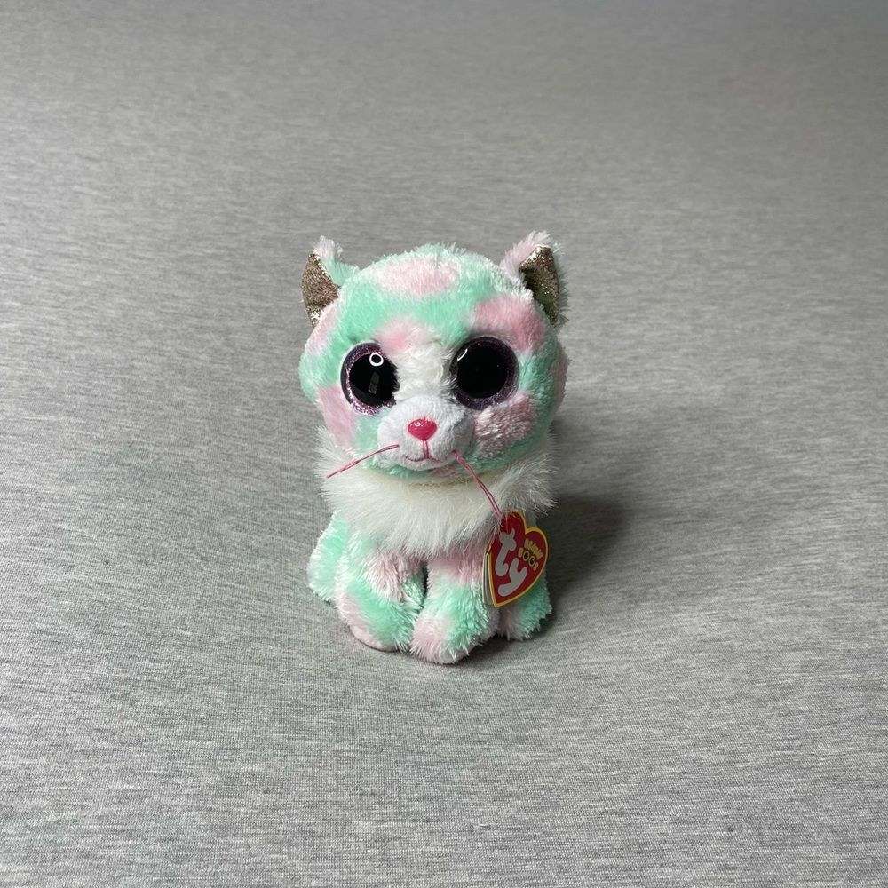 Ty Beanie Boos Opal the Kitty Cat Glitter Eyes Plush